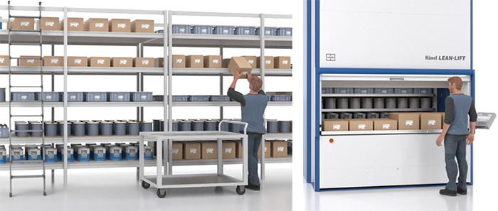 Picking from shelves vs. picking from Lean Lift VLMs