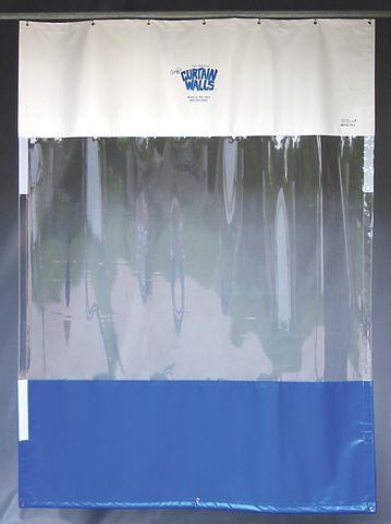 Vinyl strip curtain room