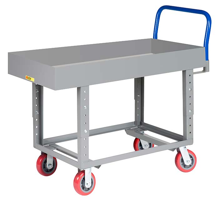 CiscoEagle Catalog Ergonomic Platform Truck 30" x 60" Steel Deck w/ 6"D Sides, Open Base