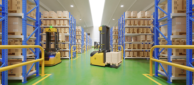 various types of AGV automated guided vehicles.