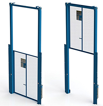 vertical VRC gate shown in both raised and lowered positions