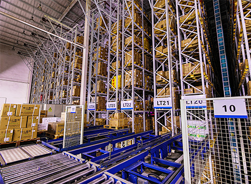 palletized loads in a unit load AS/RS
