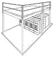 mobile aisle shelving with mezzanine