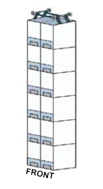 cell front with divider and labels