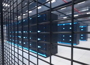 Access to servers behind wire mesh panels