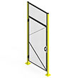 Modular Machine Guard Hinged Door - 3' W x 8' H with 2 Posts and Transom