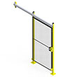 Modular Machine Guard Sliding Door - 3' W x 6' H with 2 Posts