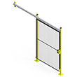 Modular Machine Guard Sliding Door - 4' W x 6' H with 2 Posts