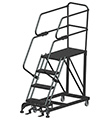 Mobile Work Platform with Serrated Tread - 4 Step, 24" x 36" Platform, 40" Platform Height