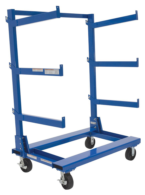 Mobile Cantilever Rack - Single Sided - 48-9/16"W x 30"D x 64-11/16"H