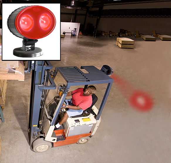 Forklift Approach Warning Light - LED Red, with Mounting Magnet
