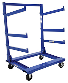 Mobile Cantilever Rack - Single-Sided - 48-9/16"W x 36"D x 64-11/16"H