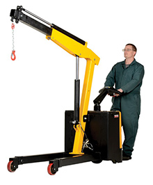 Electric Powered Floor Crane - 2,500 lb. Cap., Adjustable Length Legs