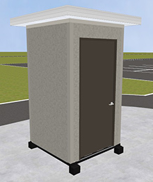 Pre-assembled Equipment Storage Building - Dove Gray, 4'W x 4'L x 8'H Int. Dimensions