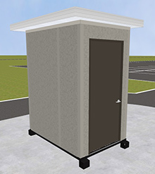 Pre-assembled Equipment Storage Building - Dove Gray, 4'W x 6'L x 8'H Int. Dimensions