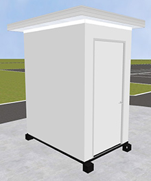 Pre-assembled Equipment Storage Building - White, 4'W x 6'L x 8'H Int. Dimensions