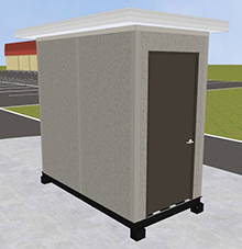 Pre-assembled Equipment Storage Building - Dove Gray, 4'W x 8'3"L x 8'H Int. Dimensions