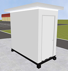 Pre-assembled Equipment Storage Building - White, 4'W x 8'3"L x 8'H Int. Dimensions