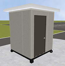 Pre-assembled Equipment Storage Building - Dove Gray, 6'W x 6'L x 8'H Int. Dimensions