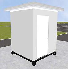 Pre-assembled Equipment Storage Building - White, 6'W x 6'L x 8'H Int. Dimensions