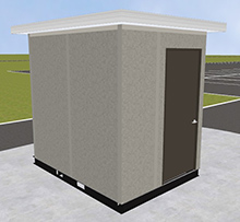 Pre-assembled Equipment Storage Building - Dove Gray, 6'W x 8'3"L x 8'H Int. Dimensions