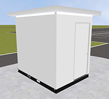Pre-assembled Equipment Storage Building - White, 6'W x 8'3"L x 8'H Int. Dimensions