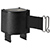 Rack-Mounted Retractable Belt Safety Barrier - Beam Mounted, 18' Belt