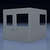 In-Plant Office - 8' x 8', 2 Walls, 2 Windows, Gray, with HVAC and Modular Wiring