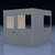 In-Plant Office - 8' x 8', 3 Walls, 2 Windows, Gray, with HVAC and Modular Wiring