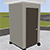 Pre-assembled Equipment Storage Building - Dove Gray, 4'W x 4'L x 8'H Int. Dimensions