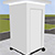 Pre-assembled Equipment Storage Building - White, 4'W x 4'L x 8'H Int. Dimensions