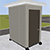 Pre-assembled Equipment Storage Building - Dove Gray, 4'W x 6'L x 8'H Int. Dimensions