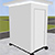 Pre-assembled Equipment Storage Building - White, 4'W x 6'L x 8'H Int. Dimensions
