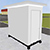Pre-assembled Equipment Storage Building - White, 4'W x 8'3"L x 8'H Int. Dimensions