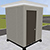 Pre-assembled Equipment Storage Building - Dove Gray, 6'W x 6'L x 8'H Int. Dimensions
