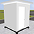 Pre-assembled Equipment Storage Building - White, 6'W x 6'L x 8'H Int. Dimensions