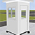 Pre-assembled Guard Booth - White, 4' x 4' x 8' Interior Dimensions