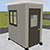 Pre-assembled Guard Booth - Dove Gray, 4' x 6' x 8' Interior Dimensions