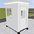 Pre-assembled Guard Booth with Through-Wall HVAC - White, 4' x 6' x 8' Interior Dimensions