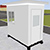 Pre-assembled Guard Booth with Through-Wall HVAC - White, 4' x 8'3" x 8' Interior Dimensions