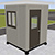 Pre-assembled Guard Booth - Dove Gray, 6' x 6' x 8' Interior Dimensions