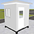 Pre-assembled Guard Booth with Through-Wall HVAC - White, 6' x 6' x 8' Interior Dimensions