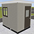Pre-assembled Guard Booth - Dove Gray, 6' x 8'3" x 8' Interior Dimensions