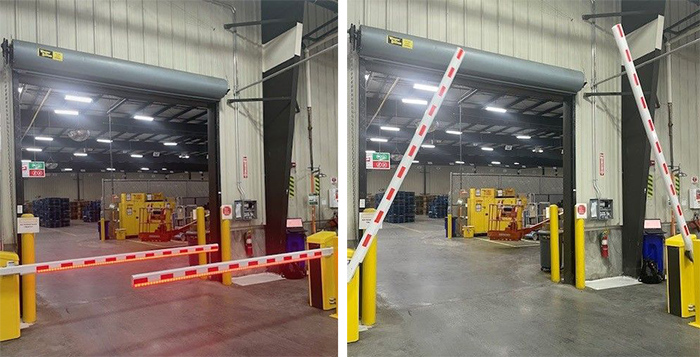 AisleCop system at a low visibility intersection