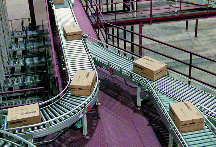 conveyor loop at beef processing facility