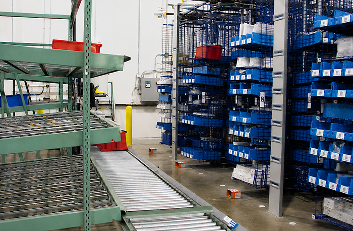 carousel system at Hitachi Texas Warehouse