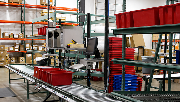 carousel system at Hitachi Texas Warehouse