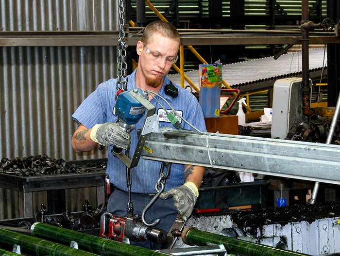 Ergonomic hoist used in production process