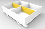 Tub kit divider load carrier for Prostak high density storage system
