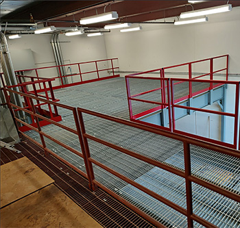 mezzanine with bar grating